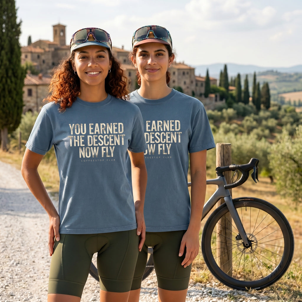 You Earned It Cycling T-Shirt — Blue Jean lifestyle