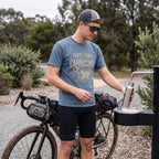 Sponsored by Cappuccino Cycling T-shirt — Blue Jean lifestyle