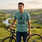 Drawn to the Light Cyclist T-Shirt — Blue Spruce lifestyle