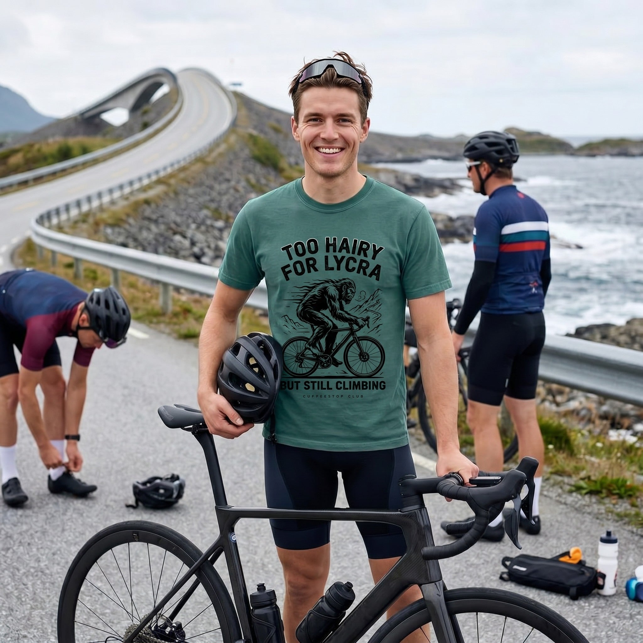 Too Hairy Cycling T-Shirt — Blue Spruce lifestyle