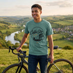 Good Coffee Stop Club T‑Shirt — Blue Spruce lifestyle