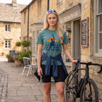 Tan Line Trophy Cycling T-Shirt — Blue Spruce lifestyle