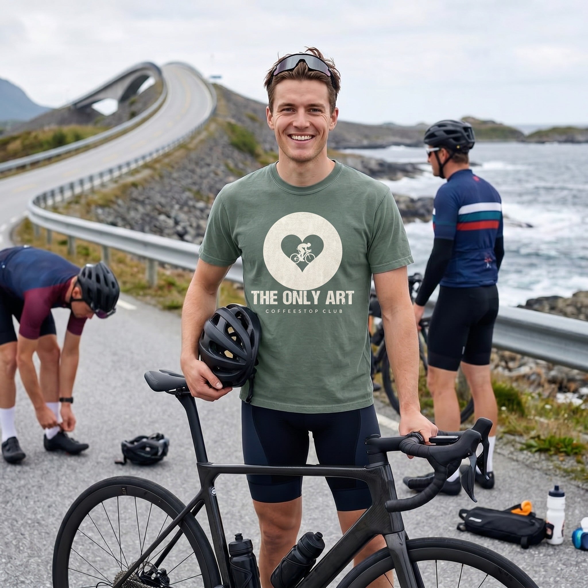 The Only Art Cycling T-Shirt — Blue Spruce lifestyle