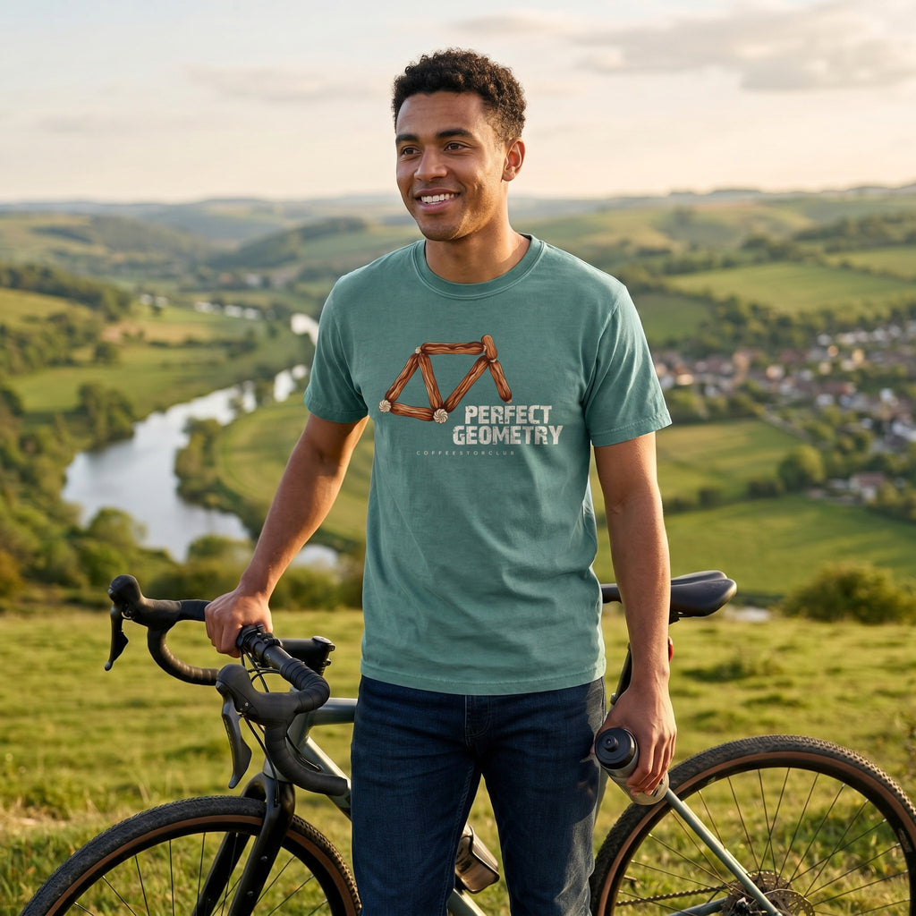 Perfect Geometry T‑Shirt — Blue Spruce lifestyle