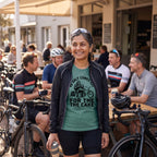 Only For The Cake Cyclist T-Shirt — Blue Spruce lifestyle