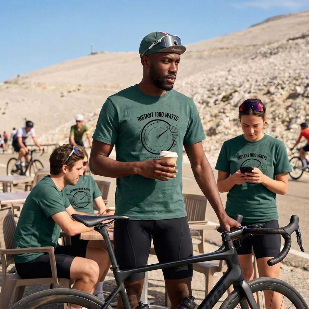Instant 1,000 Watts Cycling T-Shirt — Blue Spruce lifestyle