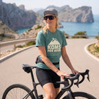 KOMs Per Hour TdF T-Shirt — Blue Spruce lifestyle