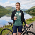 KOM Cake Stop Cycling T-Shirt — Blue Spruce lifestyle