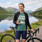 Etape Reine TdF Cyclist T-Shirt — Blue Spruce lifestyle