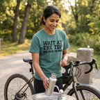 Wait at the Top T‑Shirt — Blue Spruce lifestyle