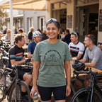 Out of Legs Society Cyclist T-Shirt — Blue Spruce lifestyle