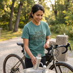 Wild Road Cyclist T-Shirt — Blue Spruce lifestyle
