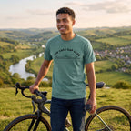 The Cake Gap Cyclist T-Shirt — Blue Spruce lifestyle