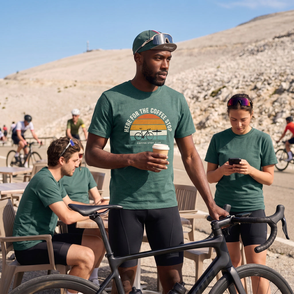 Here for the Coffee Stop T-Shirt — Blue Spruce lifestyle