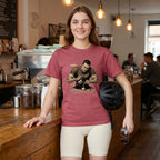 Espresso Stop Cycling T-Shirt — Brick lifestyle