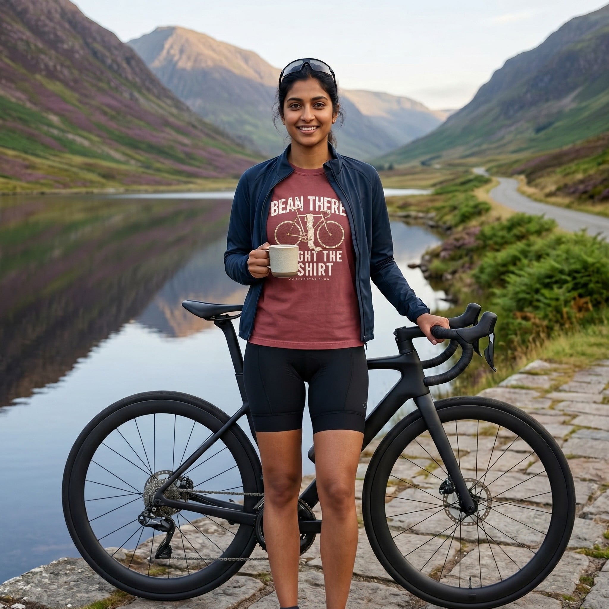 Bean There Cycling T-Shirt — Brick lifestyle