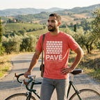 Pavé Tour T‑Shirt — Bright Salmon lifestyle