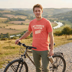 Favorite Peloton T‑Shirt — Bright Salmon lifestyle