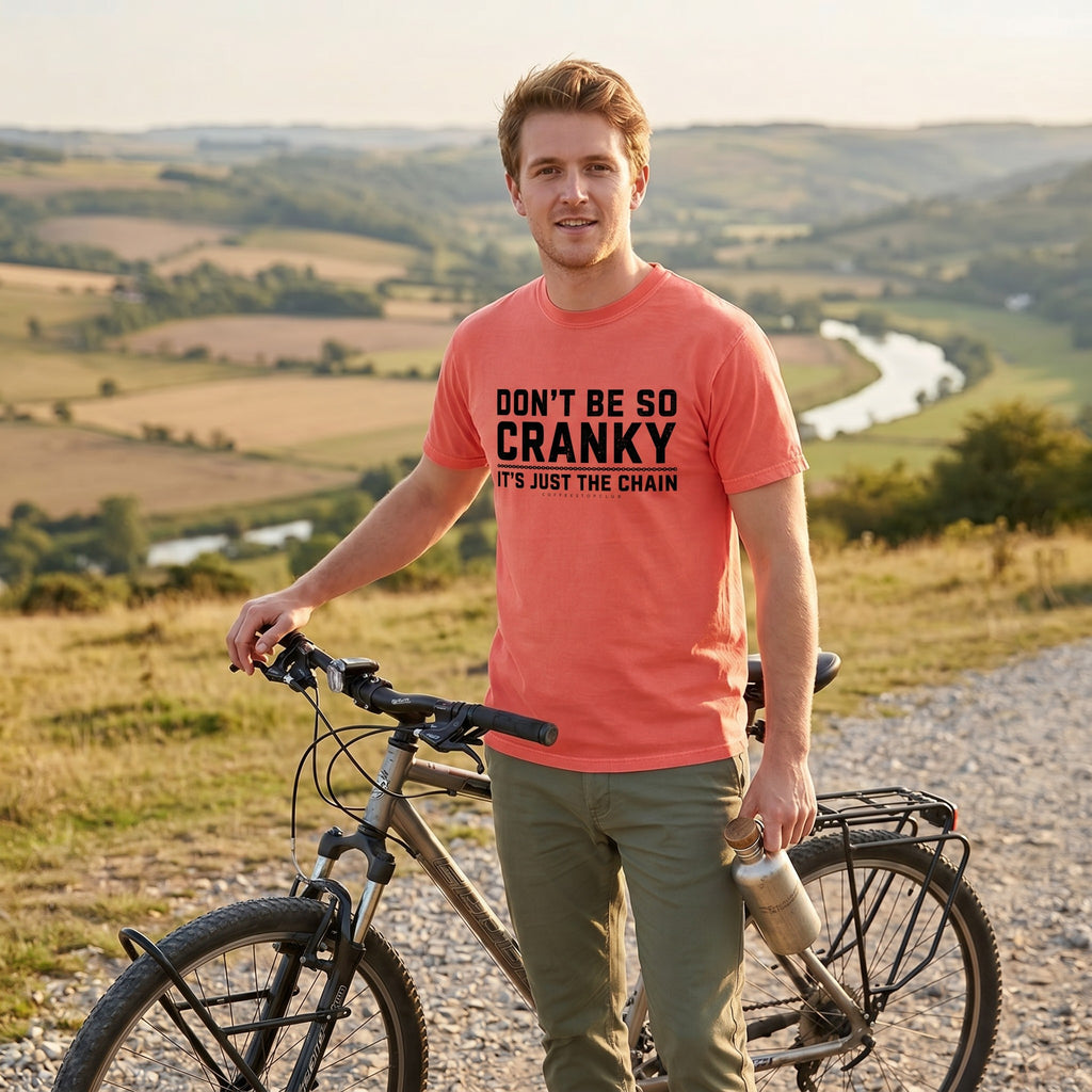 Don't Be So Cranky T‑Shirt — Bright Salmon lifestyle