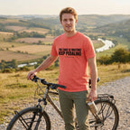 The Cake is Waiting T‑Shirt — Bright Salmon lifestyle