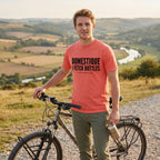 Domestique Tour T‑Shirt — Bright Salmon lifestyle