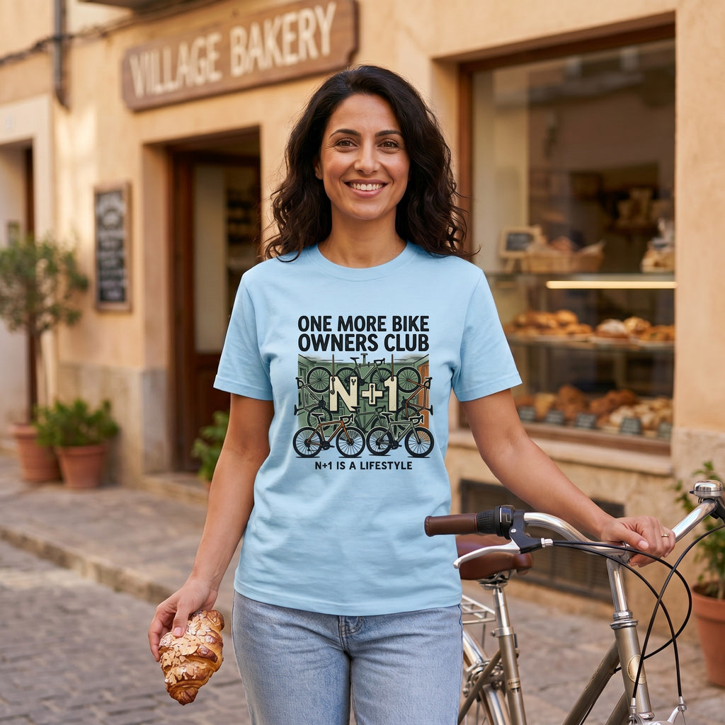 One More Bike N+1 T-Shirt — Chambray lifestyle