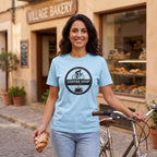 Awesome Coffee Stop Club T-Shirt — Chambray lifestyle