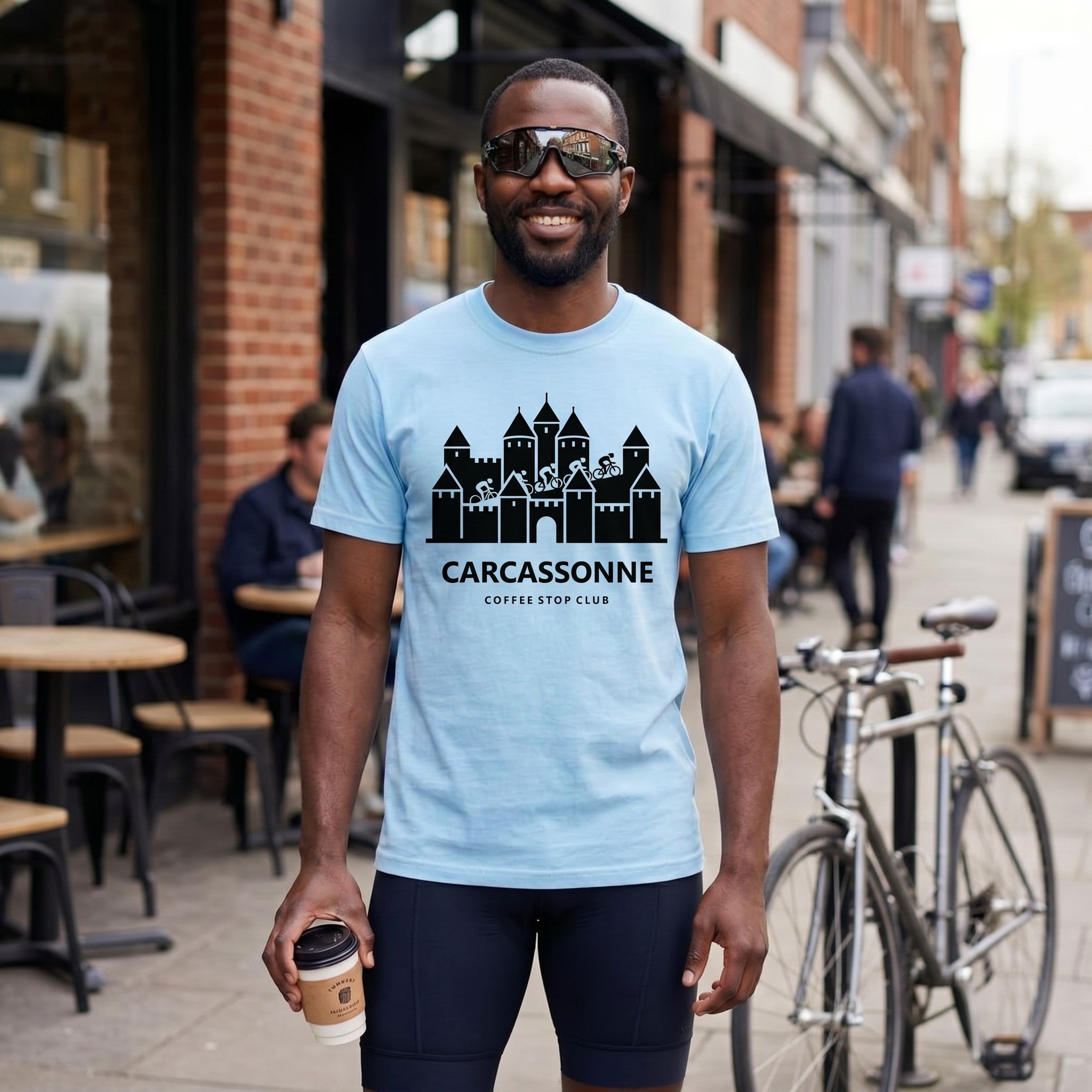 Carcassonne Tour T-Shirt — Chambray lifestyle