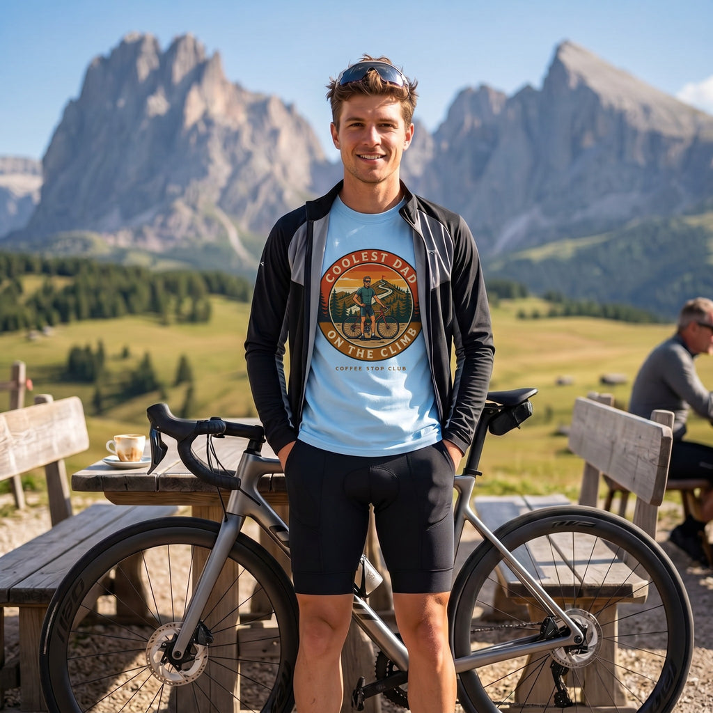 Coolest Dad On The Climb T-Shirt — Chambray lifestyle