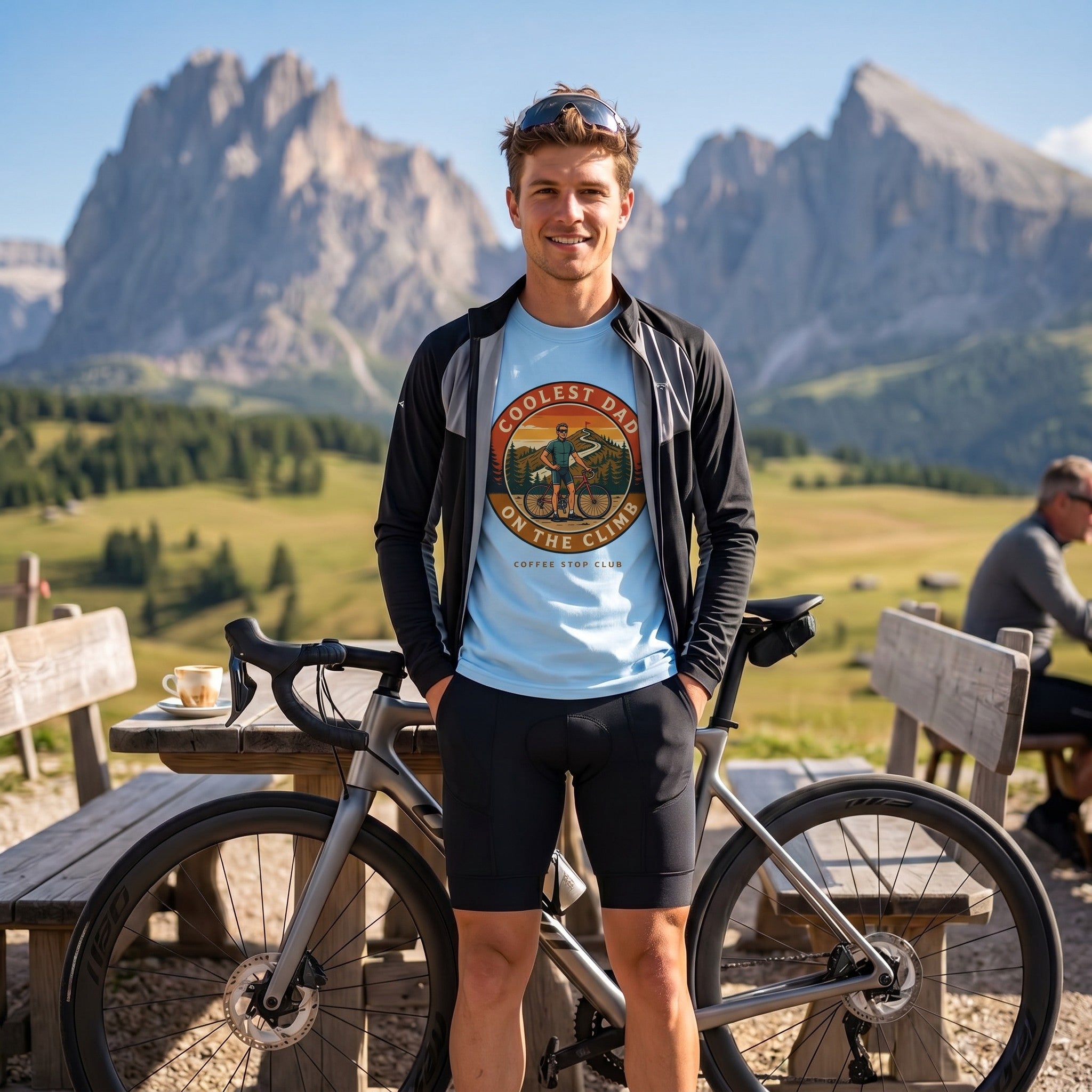 Coolest Dad On The Climb T-Shirt — Chambray lifestyle