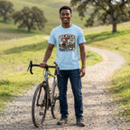 Beater Bike Comic T‑Shirt — Chambray lifestyle