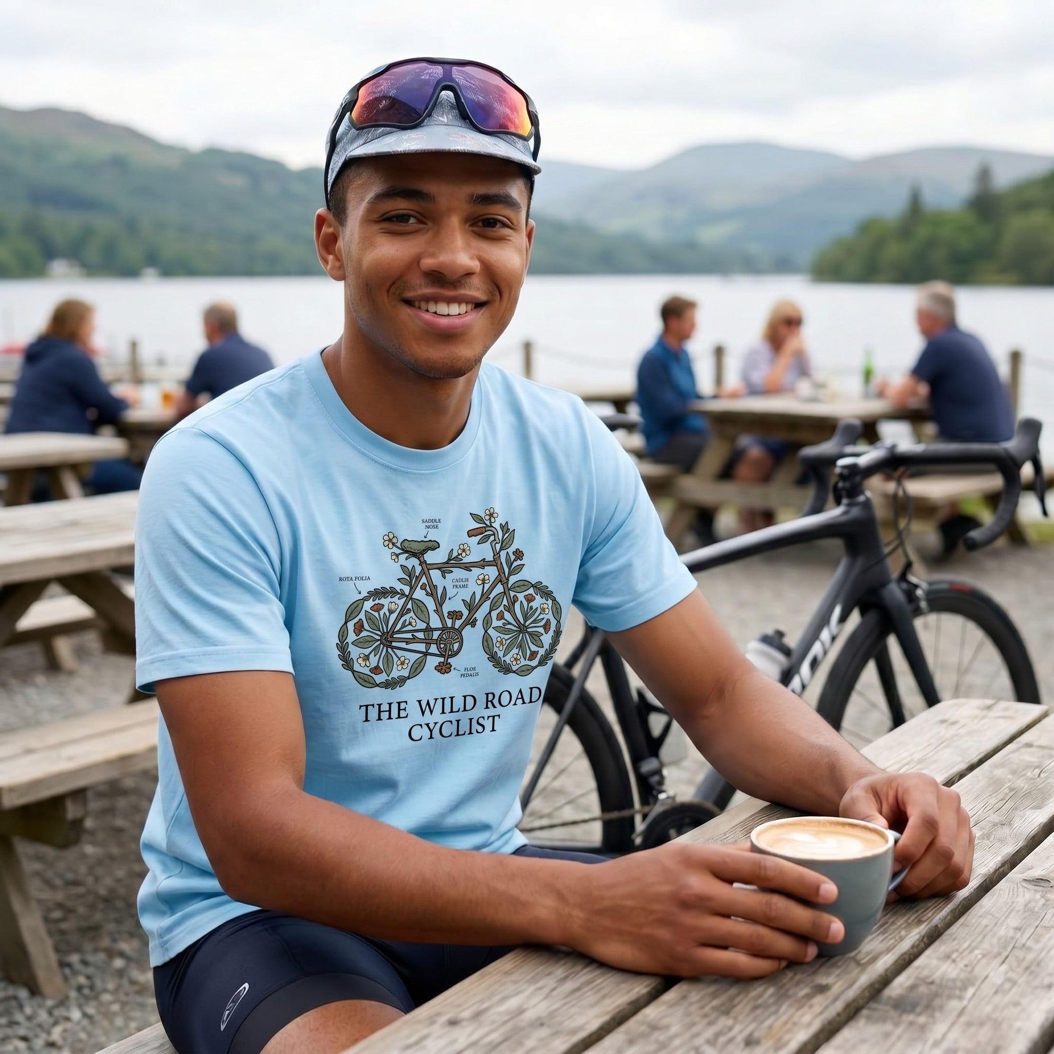 Wild Road Cyclist T-Shirt — Chambray lifestyle