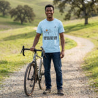 Cake Will Wait Cycling T-Shirt — Chambray lifestyle