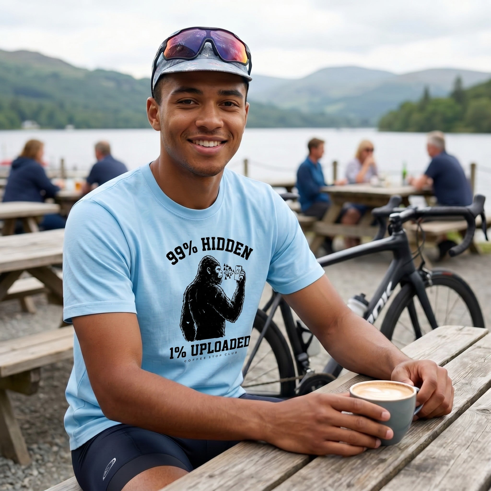 Sasquatch Hidden Cycling T-Shirt — Chambray lifestyle