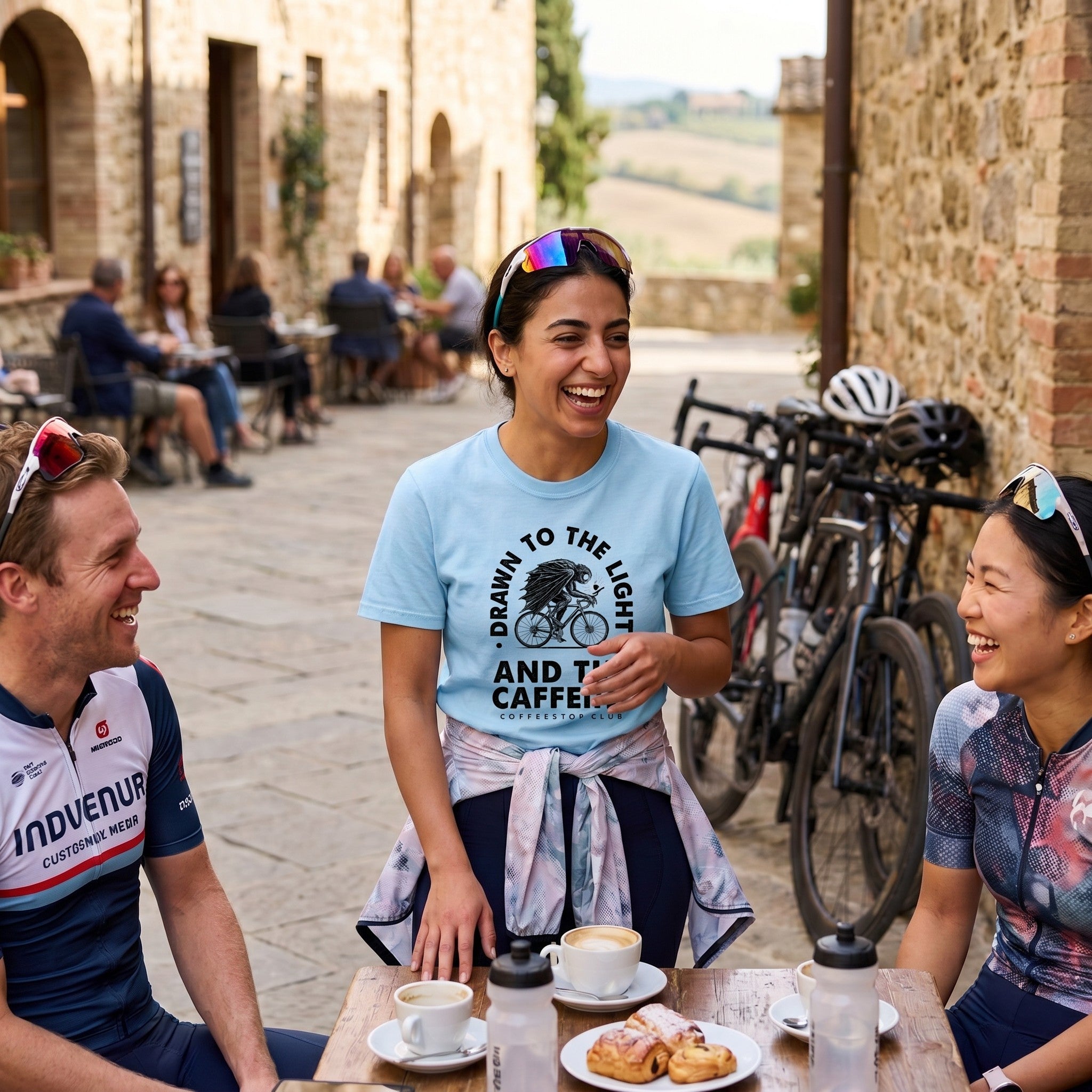 Drawn to the Light Cyclist T-Shirt — Chambray lifestyle