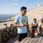 Wheel Base Cycling T-Shirt — Chambray lifestyle