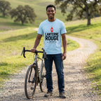I May Be Slow Cyclist T-Shirt — Chambray lifestyle