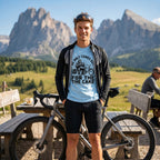 Only For The Cake Cyclist T-Shirt — Chambray lifestyle