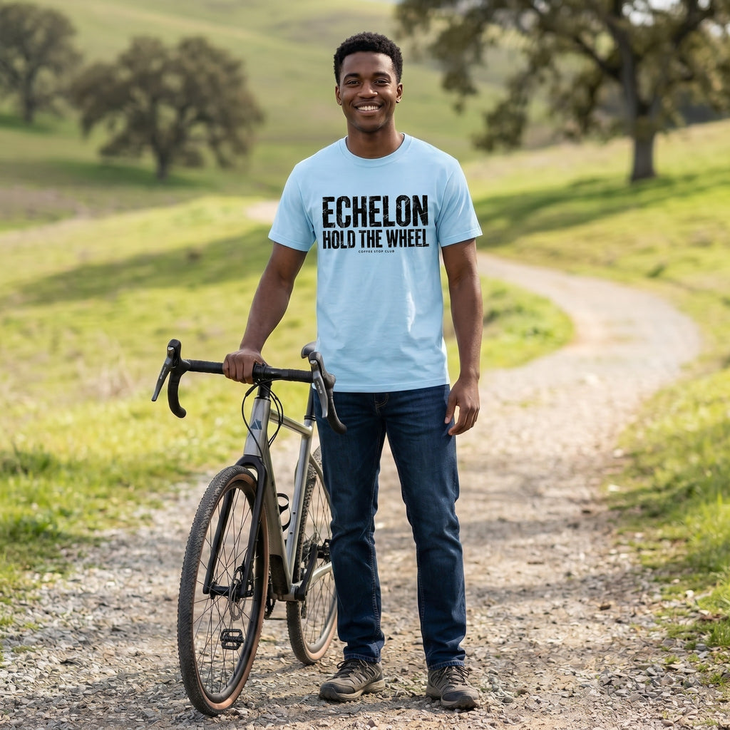 Echelon Hold the Wheel Tour T-Shirt — Chambray lifestyle