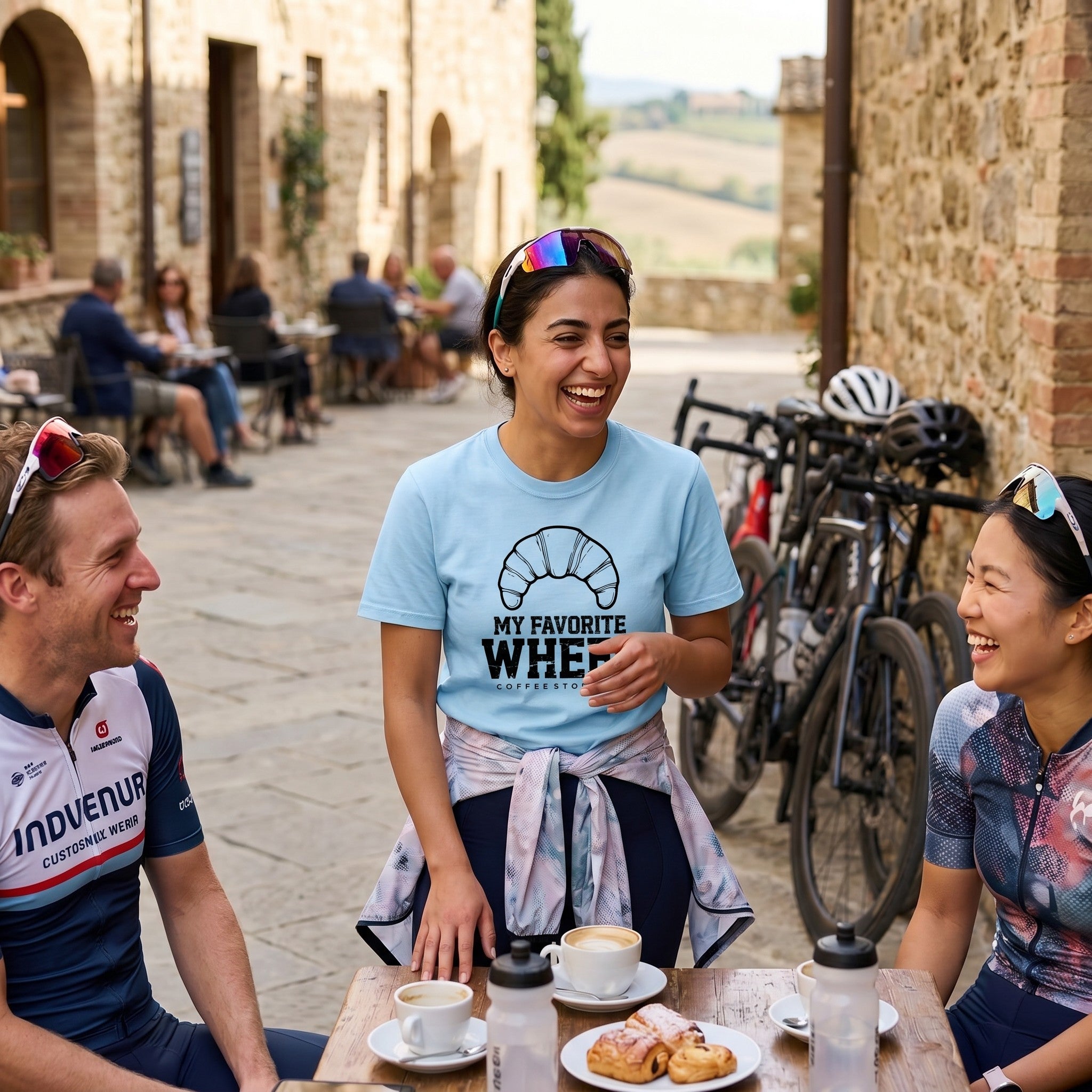 Favorite Wheel T-Shirt — Chambray lifestyle