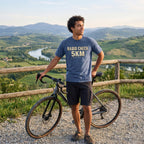 Radio Check 5Km Tour T‑Shirt — China Blue lifestyle