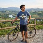 The Coffee Stop Club T‑Shirt — China Blue lifestyle