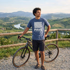 Pavé Tour T‑Shirt — China Blue lifestyle
