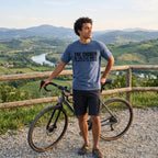 Church of the Flat White T‑Shirt — China Blue lifestyle
