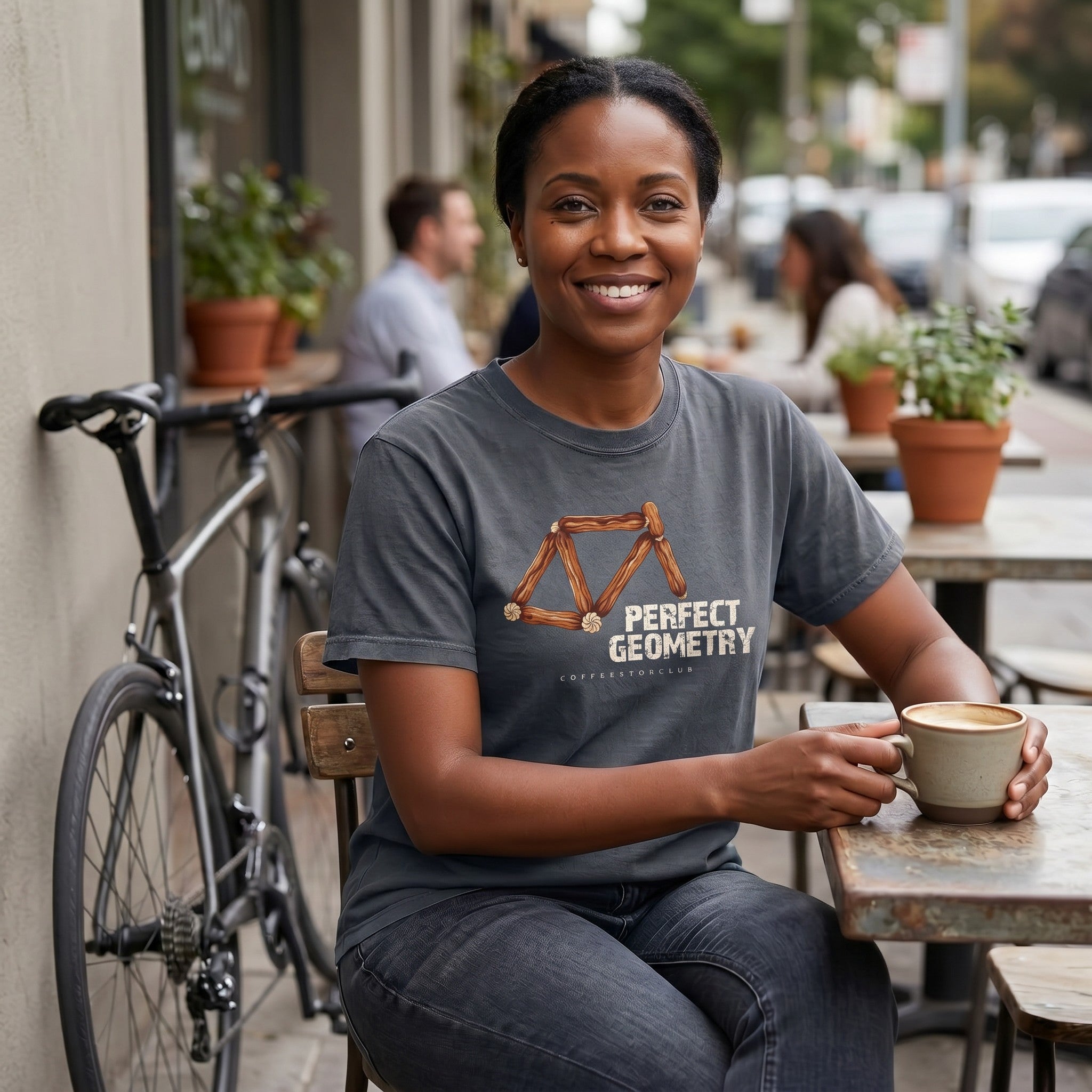 Perfect Geometry T‑Shirt — Denim lifestyle