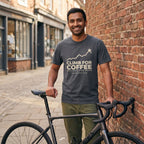Climb For Coffee T‑Shirt — Denim lifestyle