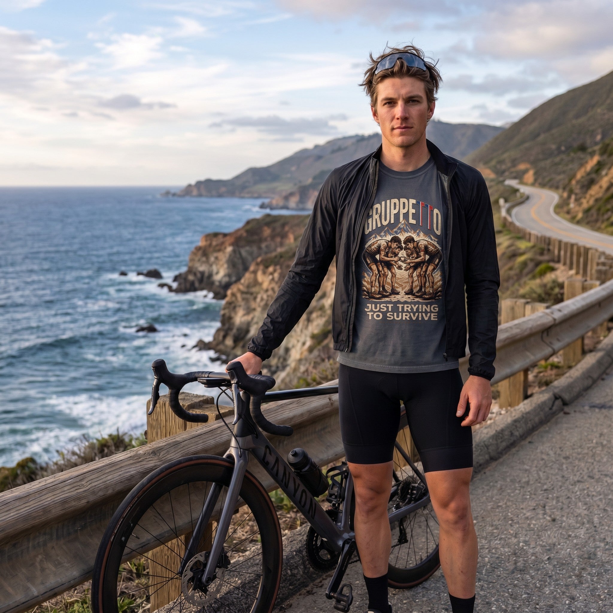 Gruppetto TdF Cycling T-Shirt — Denim lifestyle