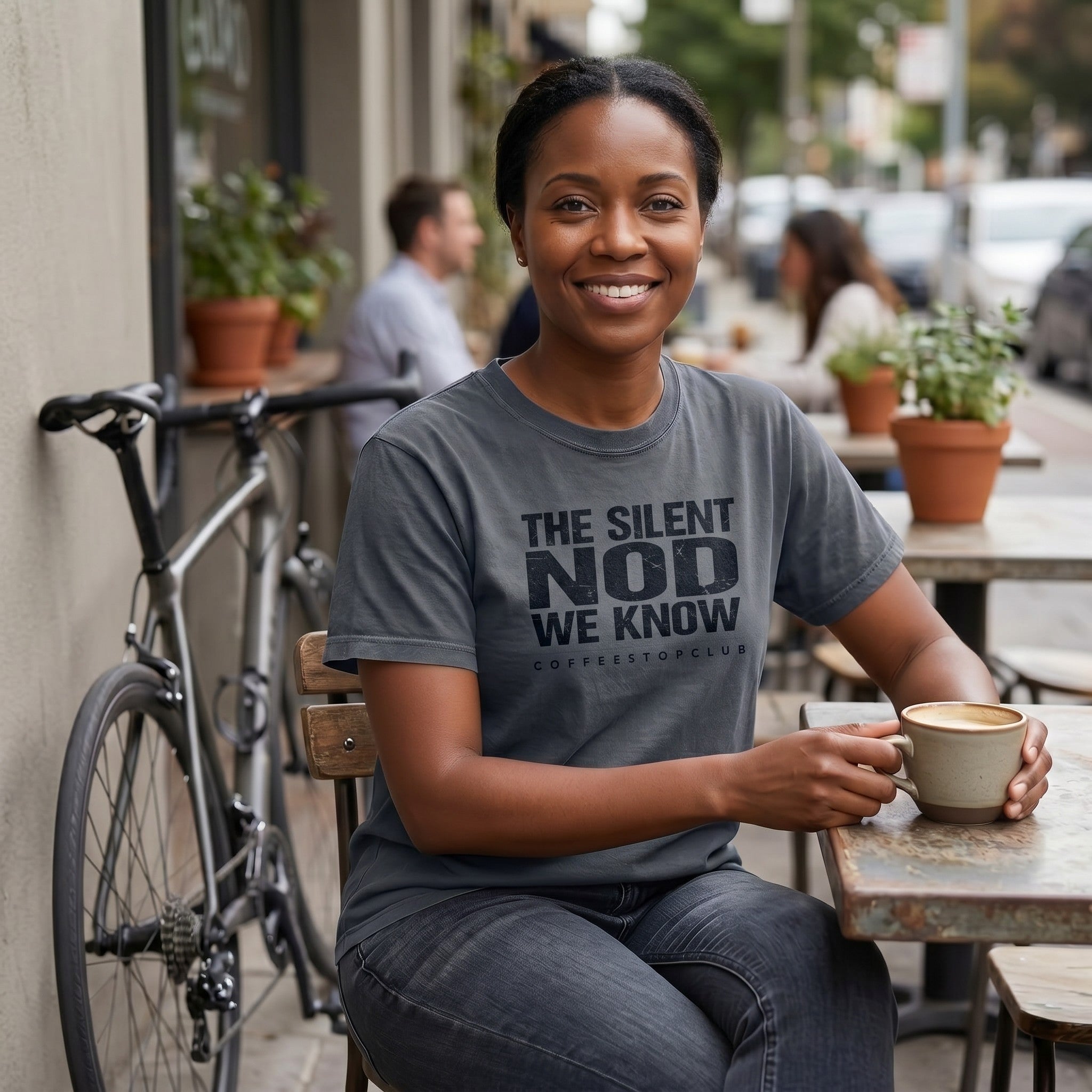 Silent Nod T‑Shirt — Denim lifestyle