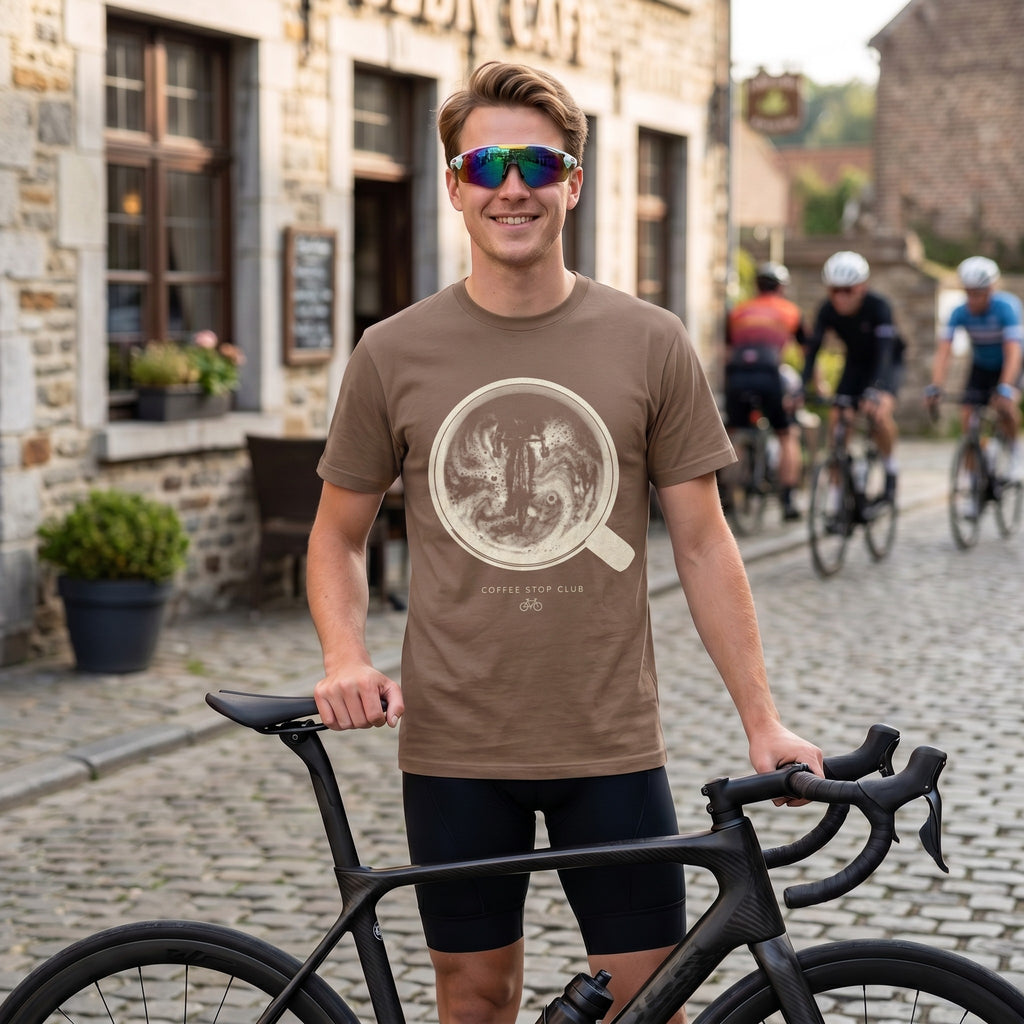 Crema de la Crema Cycling T-Shirt — Espresso lifestyle