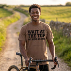 Wait at the Top T‑Shirt — Espresso lifestyle
